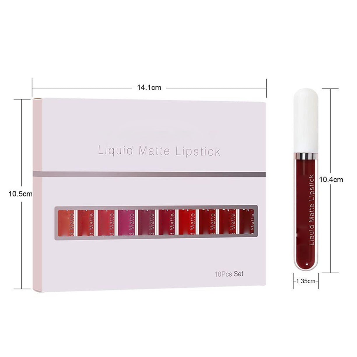 📢📢Last Day! Buy 1 Get 1 FREE — Only $19.99 Each⏰10 Pcs Matte Waterproof Long Lasting Lip Gloss