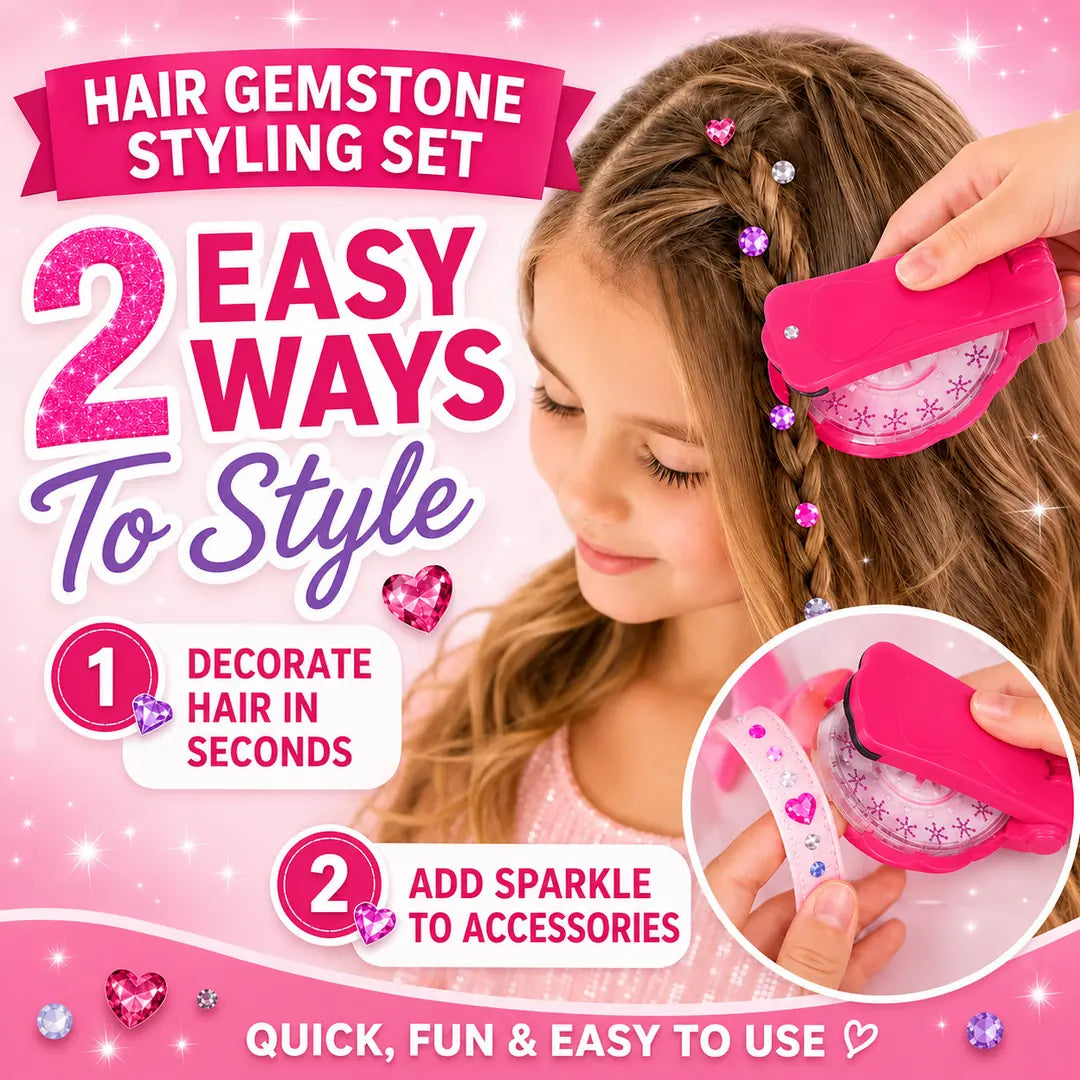 🔥Last Day!50% Off!🔥Magic Hair Gem Styling Kit — Create Sparkling Hairstyles in Seconds