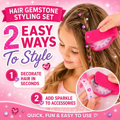 🔥Last Day!50% Off!🔥Magic Hair Gem Styling Kit — Create Sparkling Hairstyles in Seconds