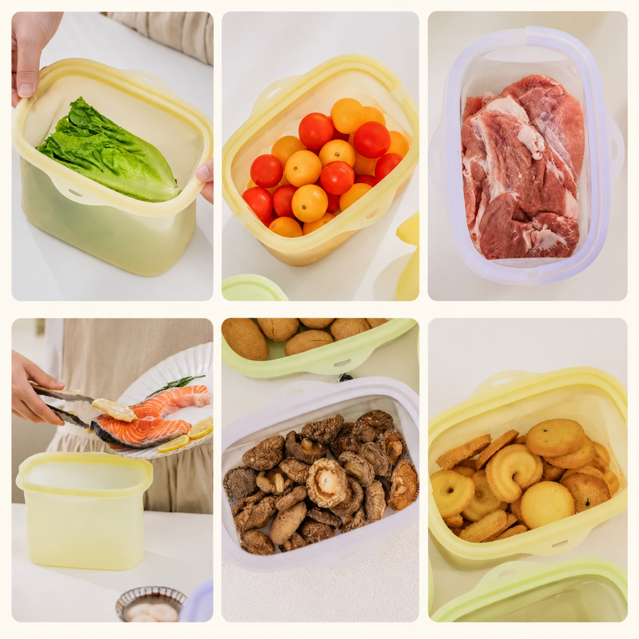 FreshLock silicone storage bag for produce snacks and everyday food storage