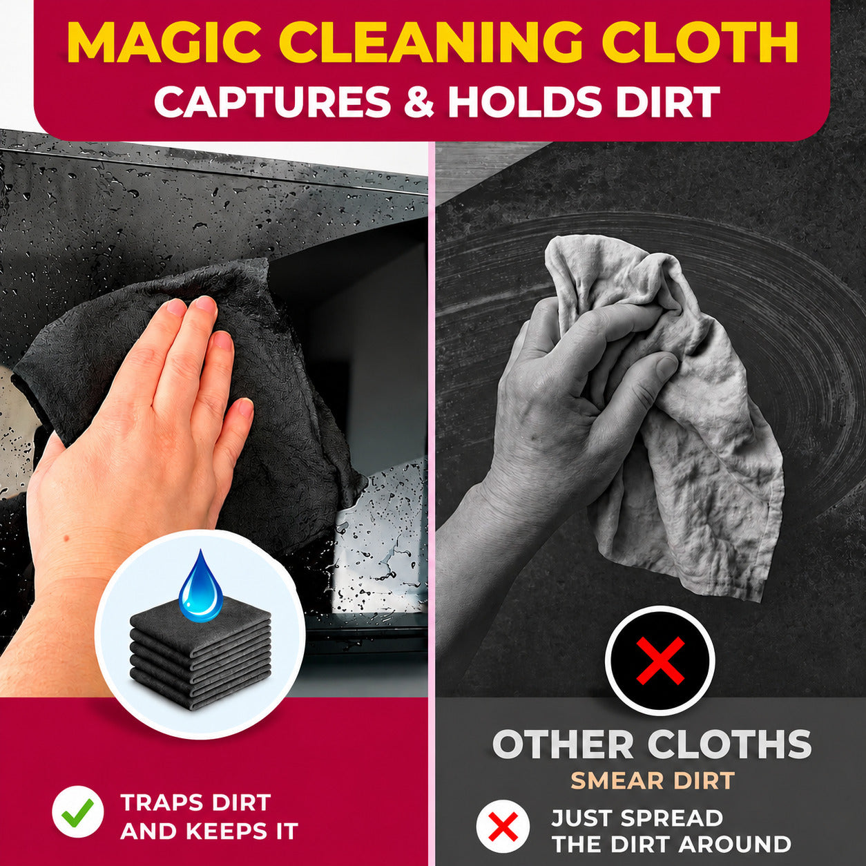 📣Every Home Needs One! Buy 2 Get 1 Free📣Cleaning Cloths-Clean More. Spend Less. Reuse Again and Again.