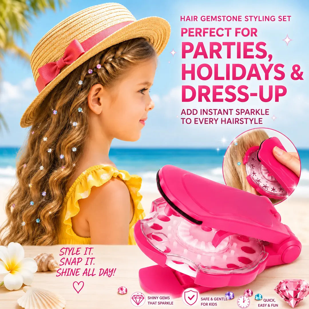 🔥Last Day!50% Off!🔥Magic Hair Gem Styling Kit — Create Sparkling Hairstyles in Seconds