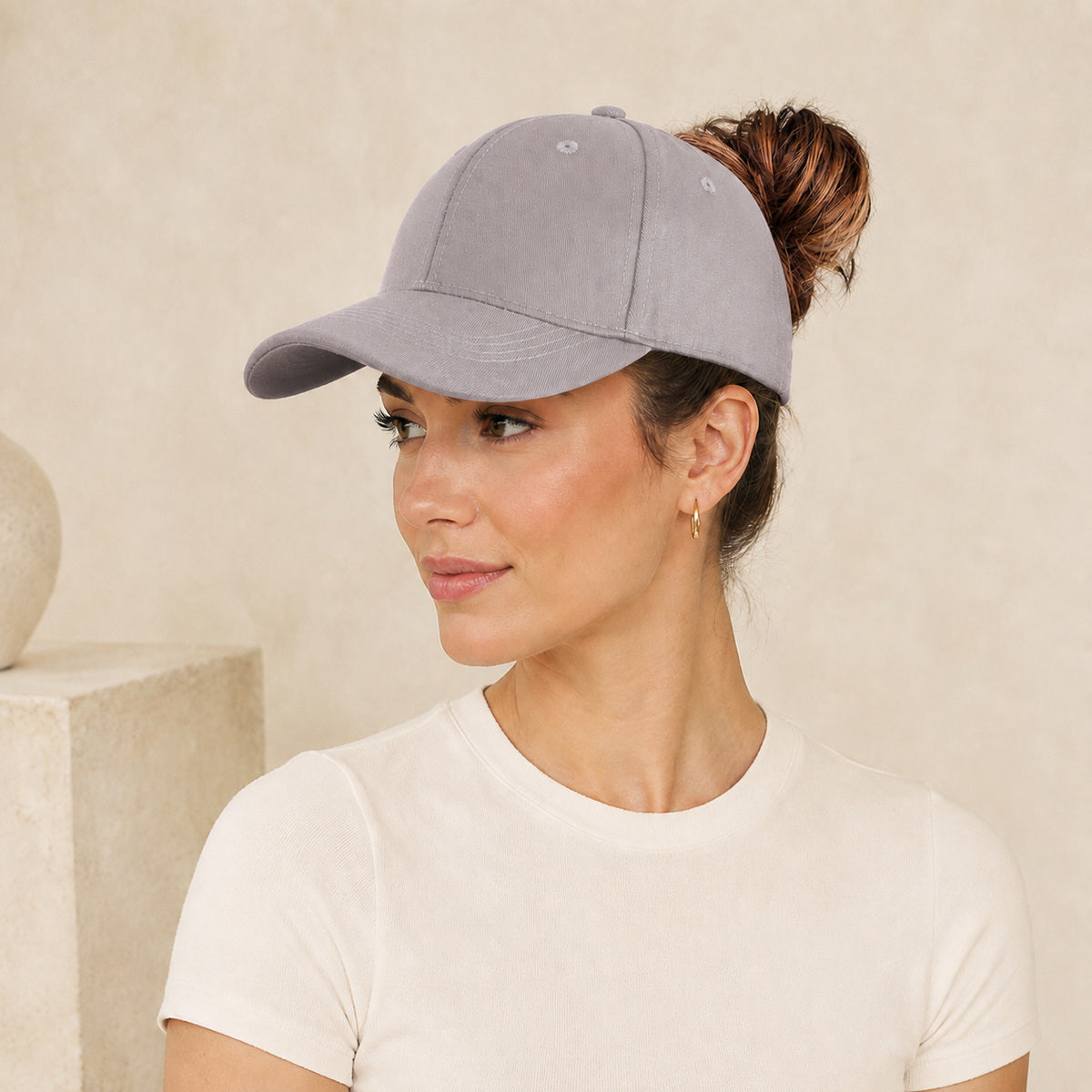 🔥LAST DAY!60% OFF!🧢Magnetic Split-Back Ponytail Cap – Perfect for High Ponytails & Messy Buns