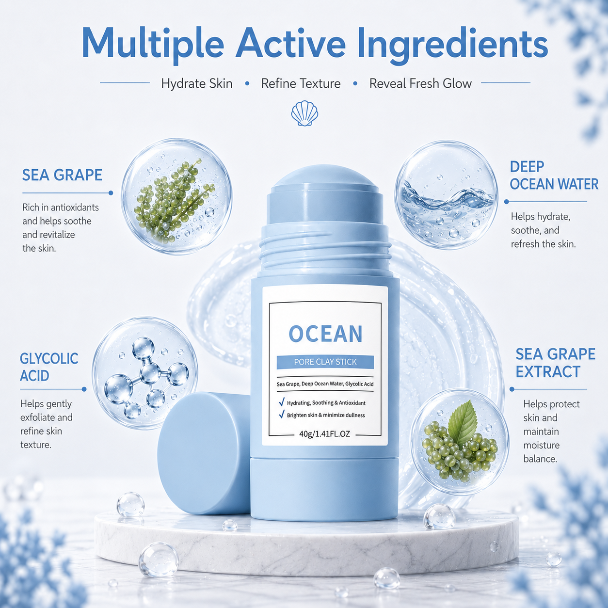 Ocean Pore Clay Stick