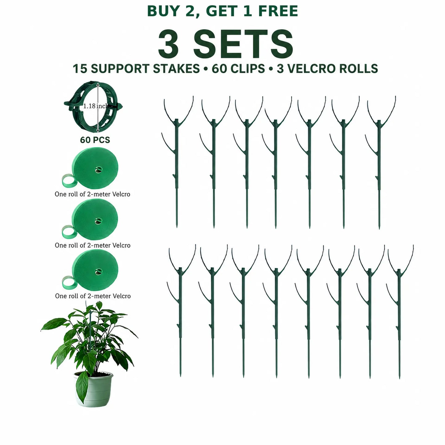 50% OFF🔥 LAST DAY SALE! | Climb-Up Stackable Plant Support Stakes