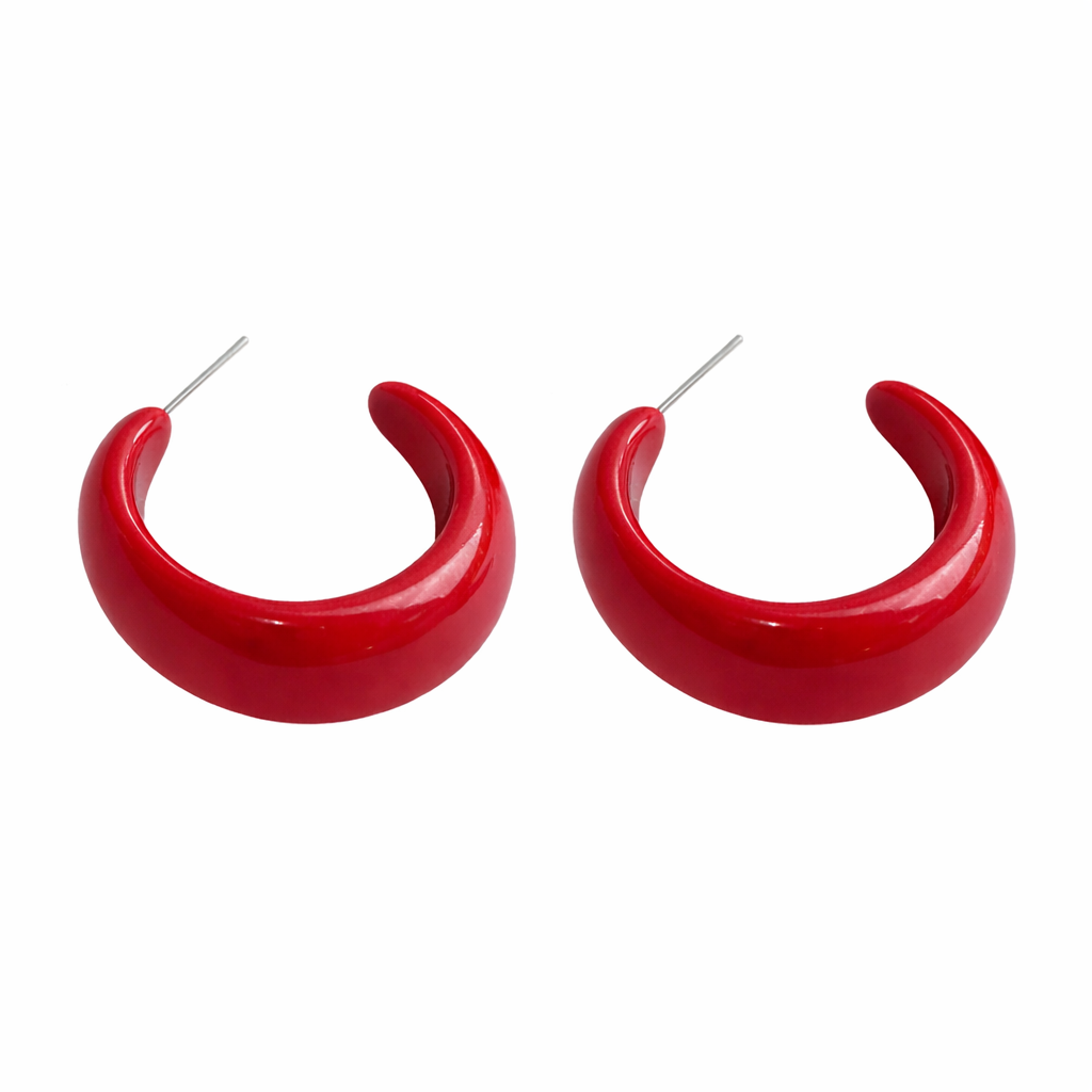Resin Hoop Earrings