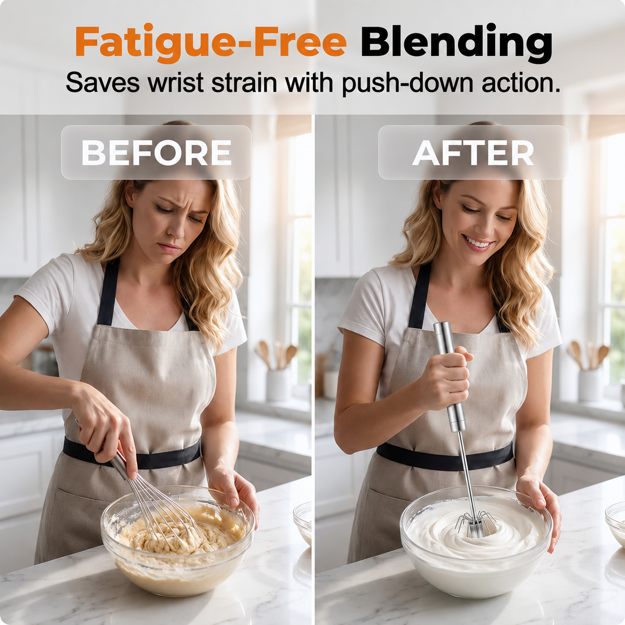 🔥LAST DAY BUY 2 GET 2 FREE🔥 Versatile Stainless Steel Egg Beater-hands free, easy to use