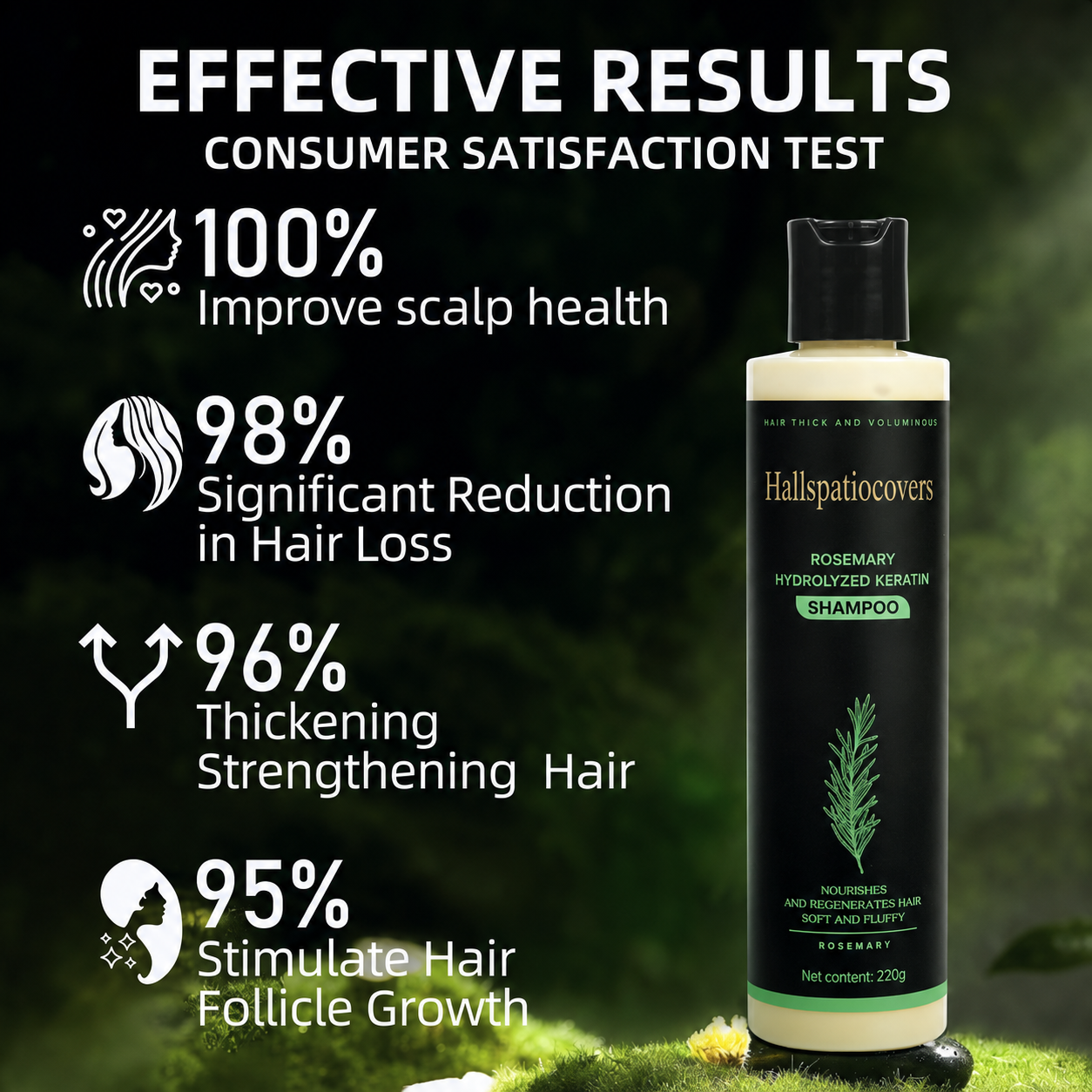 🔥Last Day!Buy 1 Get 1 Free For Only $19.99 Each🔥Rosemary Shampoo | Hair Growth & Anti-Dandruff Scalp Treatment