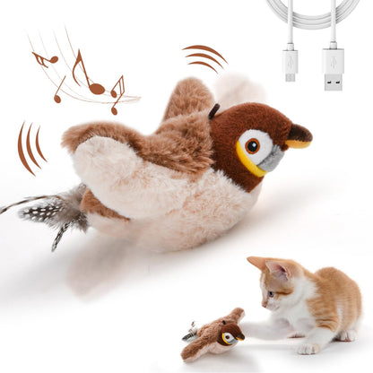 🔥 LIMITED-TIME OFFER! 50% OFF 🔥Flapping Bird Interactive Cat Toy – Realistic Motion & Chirping