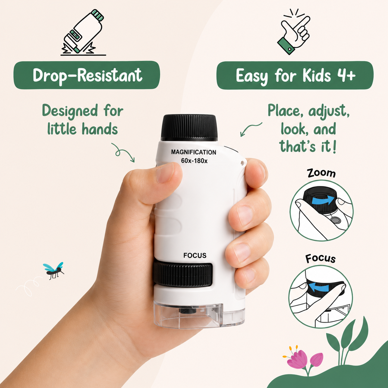 🔥LAST DAY! 50% OFF🔥POCKET MICROSCOPE-The Gift That Inspires Kids to Love Nature
