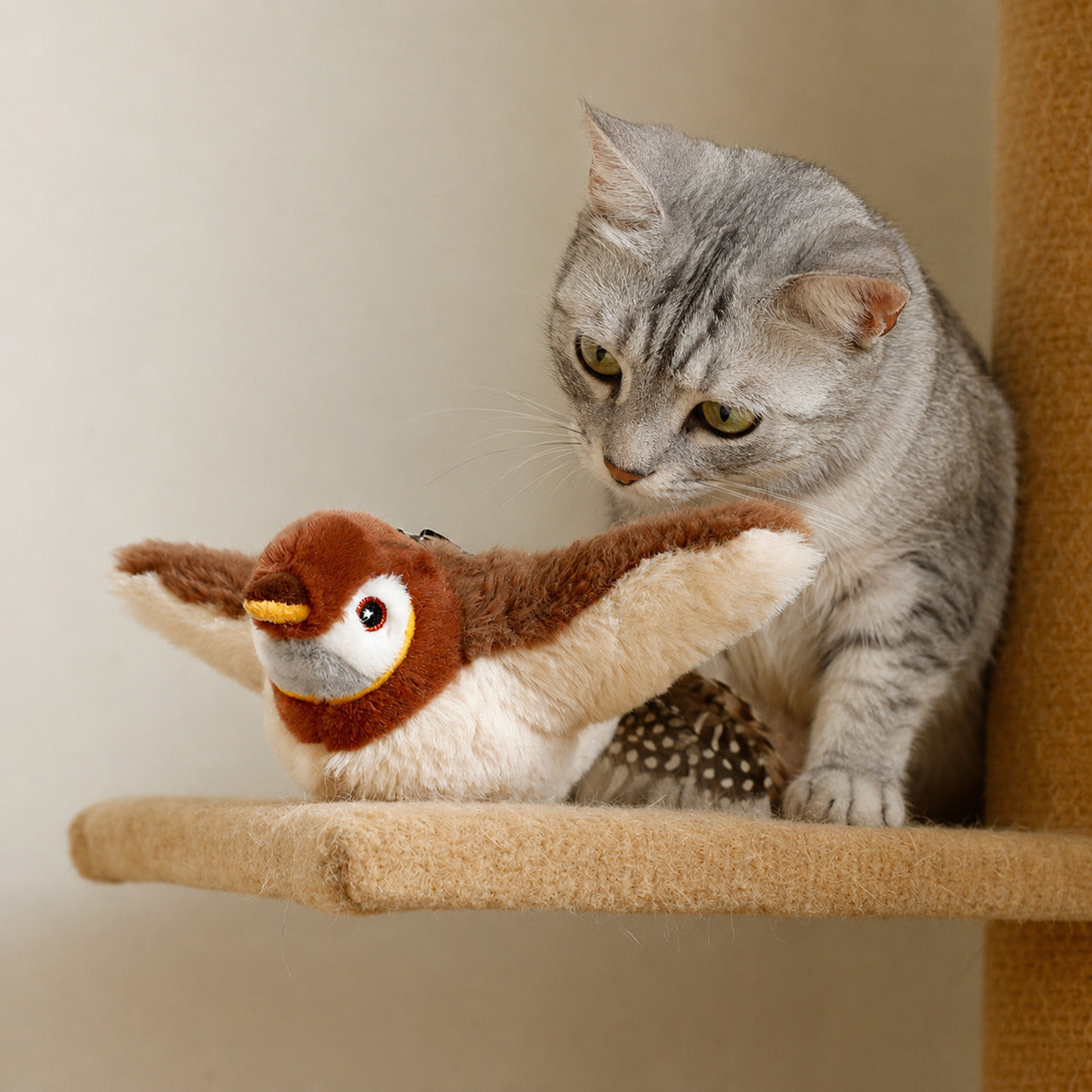 🔥 LIMITED-TIME OFFER! 50% OFF 🔥Flapping Bird Interactive Cat Toy – Realistic Motion & Chirping