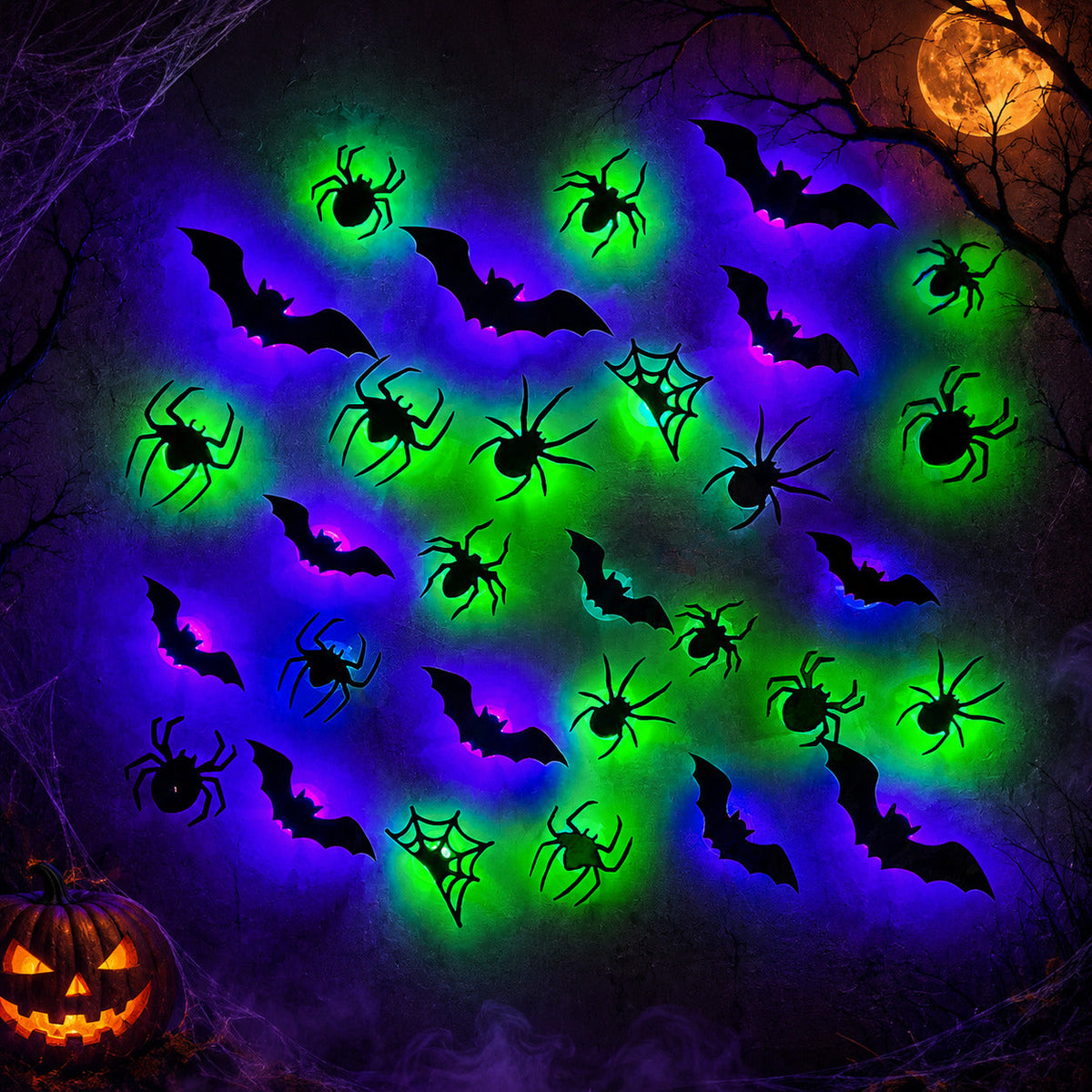🎃HALLOWEEN SALE - 50% OFF!👻LED Halloween Bat Wall Lights