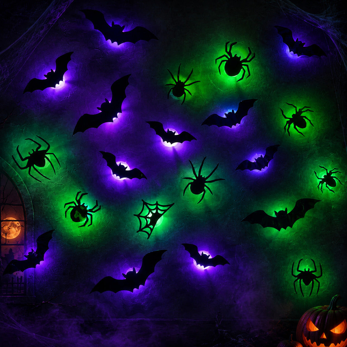 🎃HALLOWEEN SALE - 50% OFF!👻LED Halloween Bat Wall Lights