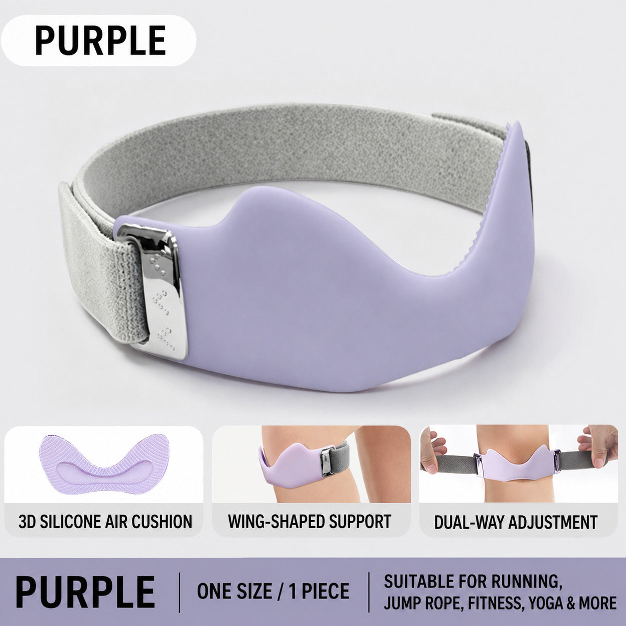 🔥Summer Sale! Buy 1 Get 1 Free🔥Air-Cushion Patellar Knee Strap – Targeted, No-Slip Support for Running, Workouts & Everyday Movement