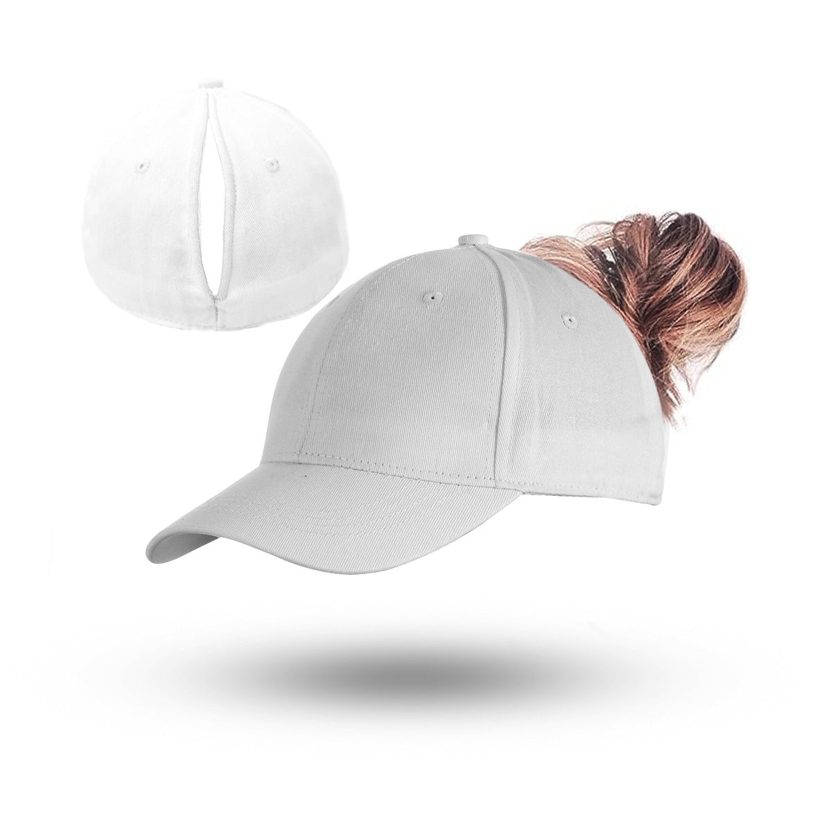 🔥LAST DAY!60% OFF!🧢Magnetic Split-Back Ponytail Cap – Perfect for High Ponytails & Messy Buns