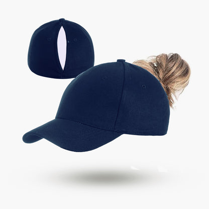 🔥LAST DAY!60% OFF!🧢Magnetic Split-Back Ponytail Cap – Perfect for High Ponytails & Messy Buns