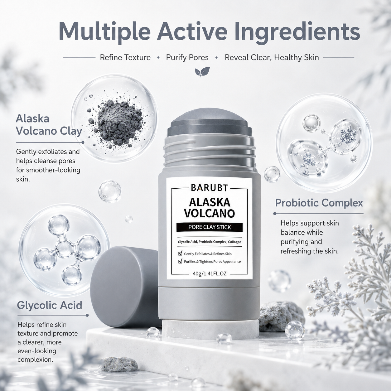 Alaska Volcano Clay Stick