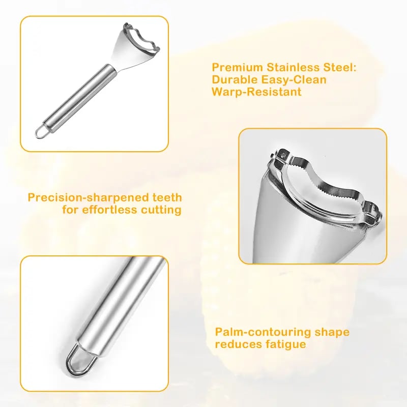 🔥Last Day Buy 2 Only $14.99 Each🔥Corn Kernel Peeler – Easy Corn Cob Stripper for Quick Kernel Removal🌽🌽🌽