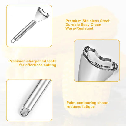 🔥Last Day Buy 2 Only $14.99 Each🔥Corn Kernel Peeler – Easy Corn Cob Stripper for Quick Kernel Removal🌽🌽🌽