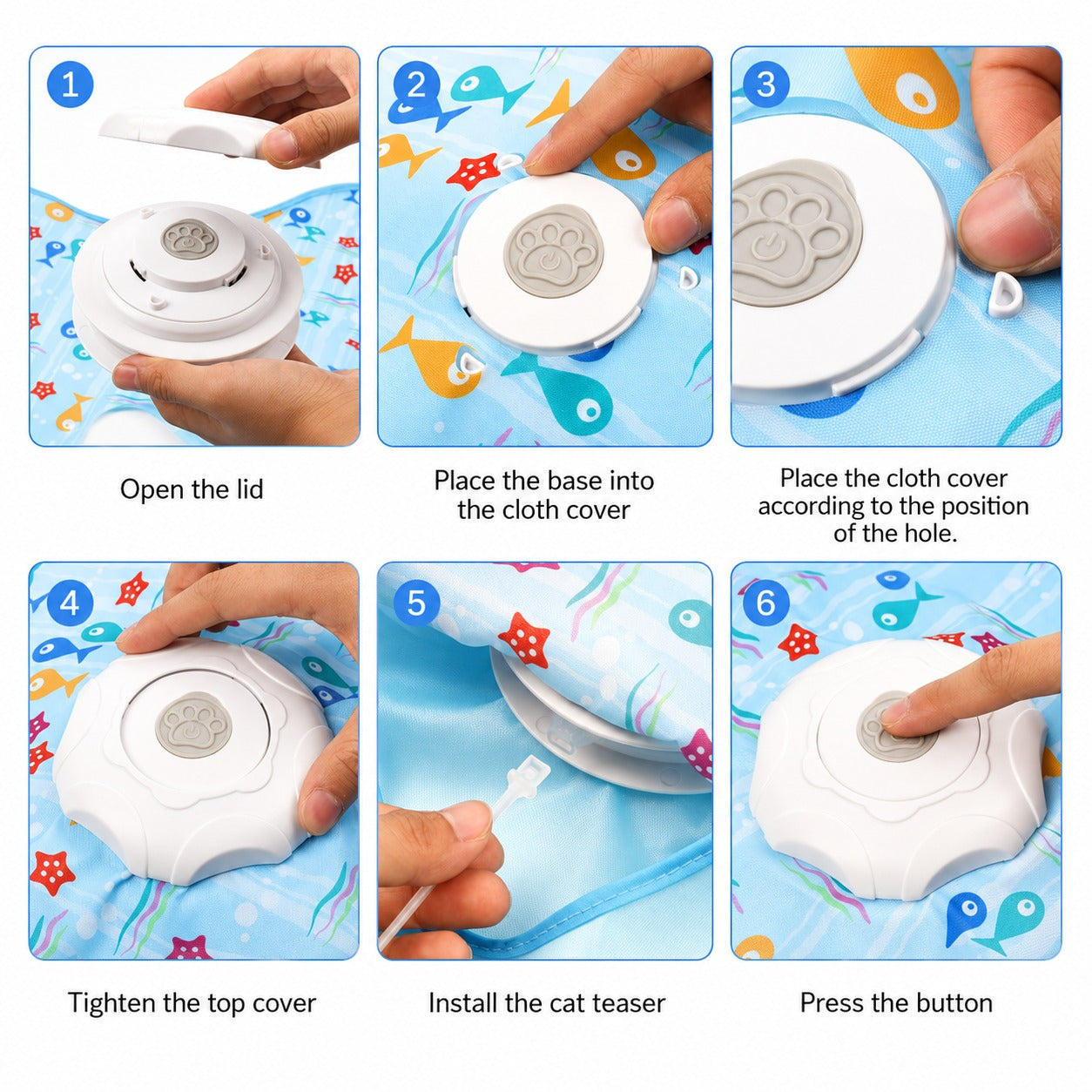 Step-by-step setup guide for interactive cat toy