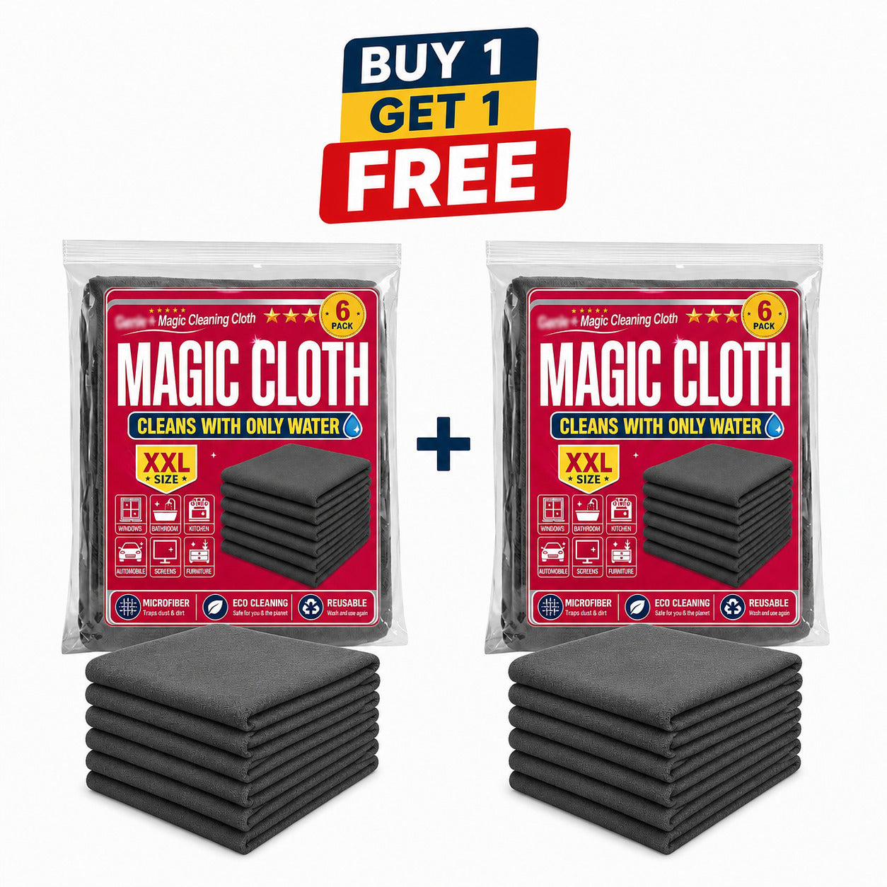 📣Every Home Needs One! Buy 2 Get 1 Free📣Cleaning Cloths-Clean More. Spend Less. Reuse Again and Again.