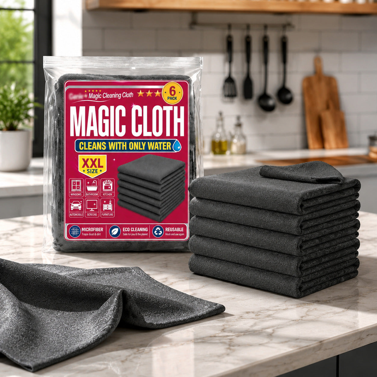 📣Every Home Needs One! Buy 2 Get 1 Free📣Cleaning Cloths-Clean More. Spend Less. Reuse Again and Again.