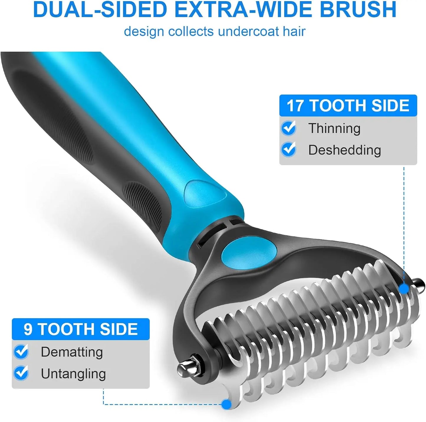 🐾 Pet Grooming Brush For Shedding & Summer Comfort