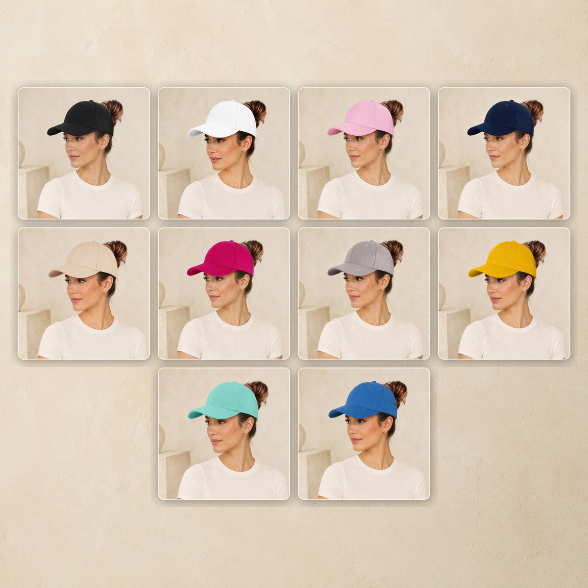 🔥LAST DAY!60% OFF!🧢Magnetic Split-Back Ponytail Cap – Perfect for High Ponytails & Messy Buns
