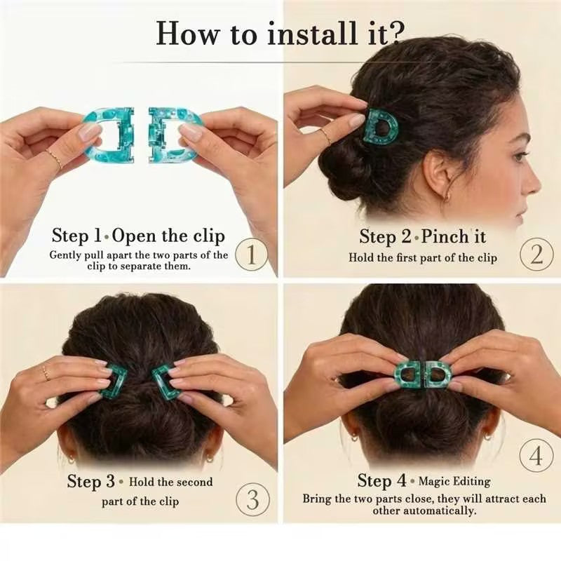 🔥Last Day! Buy 2 Get 1 Free🔥 Viral Magnetic Hair Clip | Hold Your Hair in Seconds
