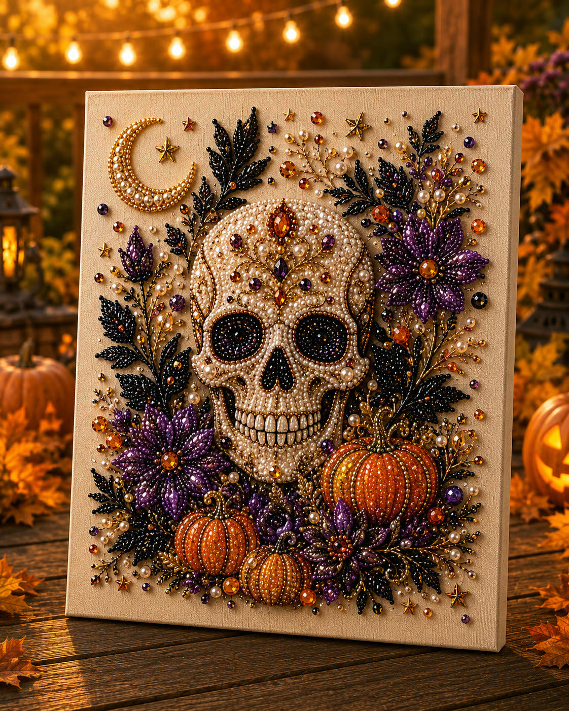 🔥HALLOWEEN SALE 60% OFF! 👻✨ Halloween Pearl Art DIY Kit – Turn Tiny Pearls into Spooky-Cute Magic