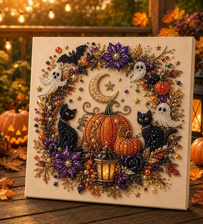 🔥HALLOWEEN SALE 60% OFF! 👻✨ Halloween Pearl Art DIY Kit – Turn Tiny Pearls into Spooky-Cute Magic