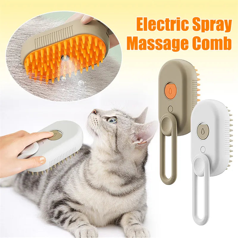 🔥LAST DAY! BUY 2 ONLY $14.99 EACH🔥Pet Steam Spray Comb for Detangling and Deshedding🐱🐶